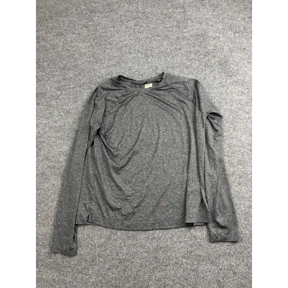 PrAna Shirt Womens Large Gray Long Sleeve Performance Lightweight Top Athletic